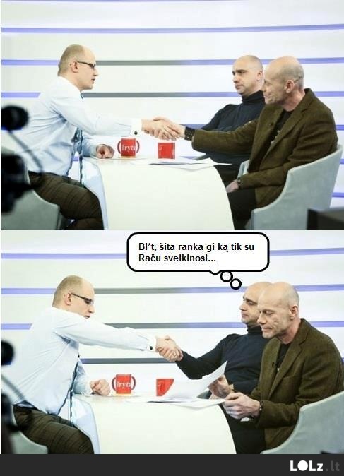 Račas ir Ramauskas spaudžia rankas